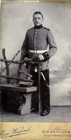 [Carte de visite d'un soldat allemand vers 1900]