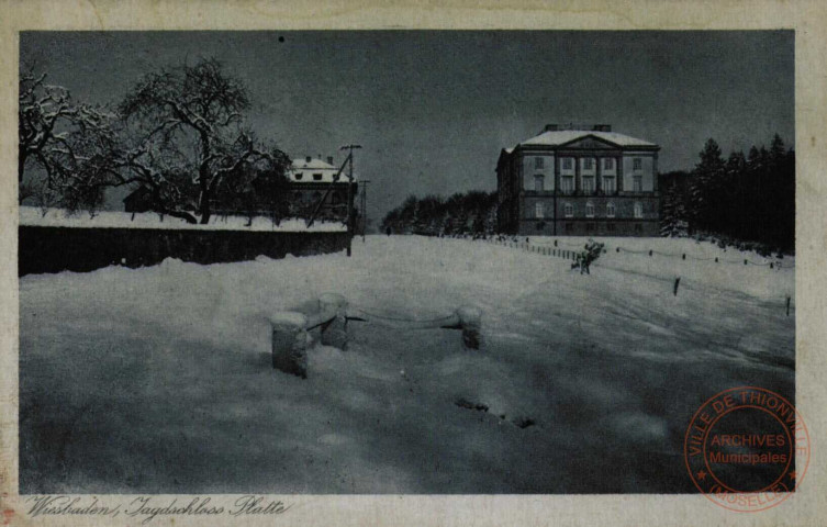 Wiesbaden, im Winter nach Original-Aufn.