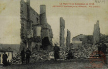 La Guerre en Lorraine en 1914. - ANTHELUPT bombardé par les Allemands. Vue aérienne