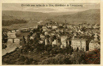 Diekirch avec la vallée de la sûre, Granduché de Luxembourg.