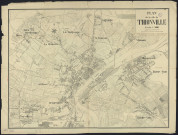 « PLAN DE THIONVILLE »/ dressé par le service d'arpentage de la ville - Guentrange, La Briquerie, St. Pierre, Beauregard, St. François, Lagrange, Manom, Macquenom, Basse-Yutz.