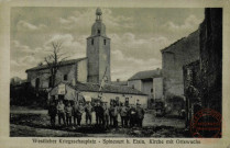 Westlicher Kriegsschauplatz - Spincourt b. Etain, Kirche mit Ortswache