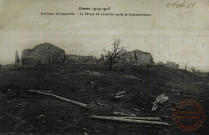 Guerre 1914-1915 - Environs de Lunéville - La Ferme de Léomont après le bombardement