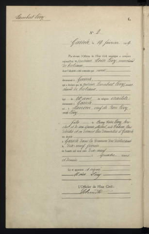 Registre d'état civil (décès 1919-1924)