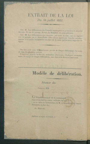 Registre de délibérations (1841-1869)