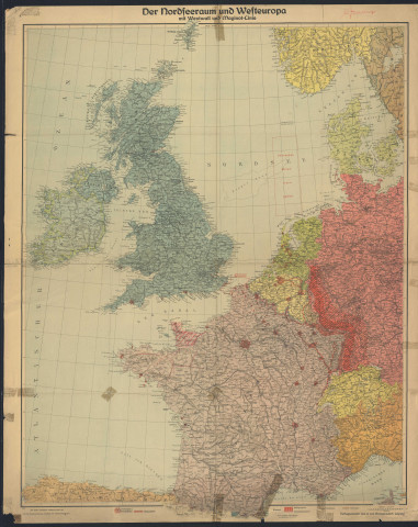 DER NORDSEERAUM UND WESTEUROPA MIT WESTWALL UND MAGINOT-LINIE