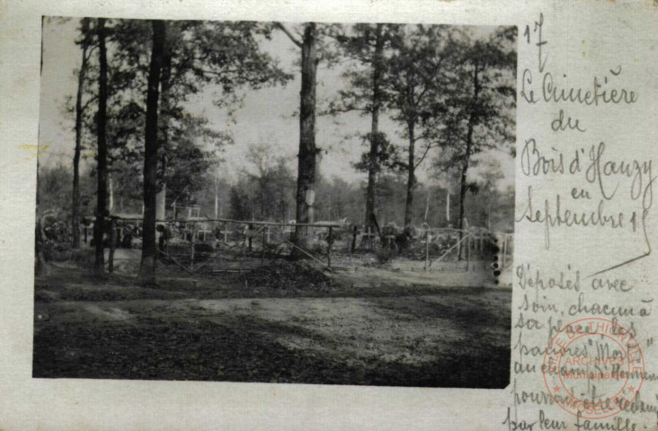 [Guerre de 1914 - Cimetière militaire du bois d'Hanzy]