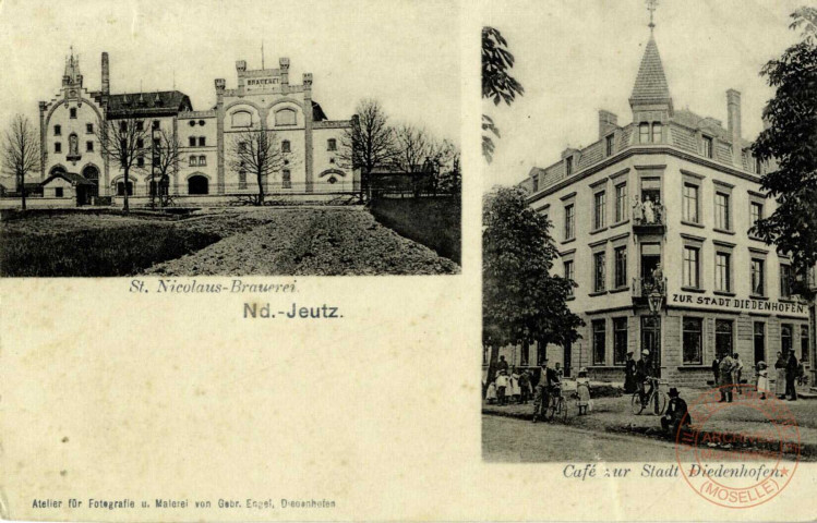 Nieder-Jeutz - St. Nicolaus-Brauerei - Café zur Stadt Diedenhofen