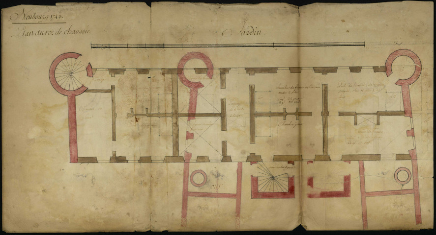 NEUBOURG 1743. PLAN DU REZ DE CHAUSSEE