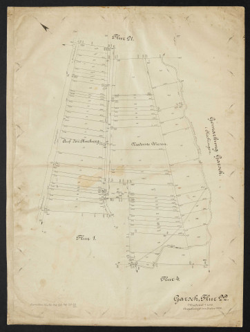 Garsch, Flur 22 Massstab 1:1000. Angefertigt im Jahre 1906.
