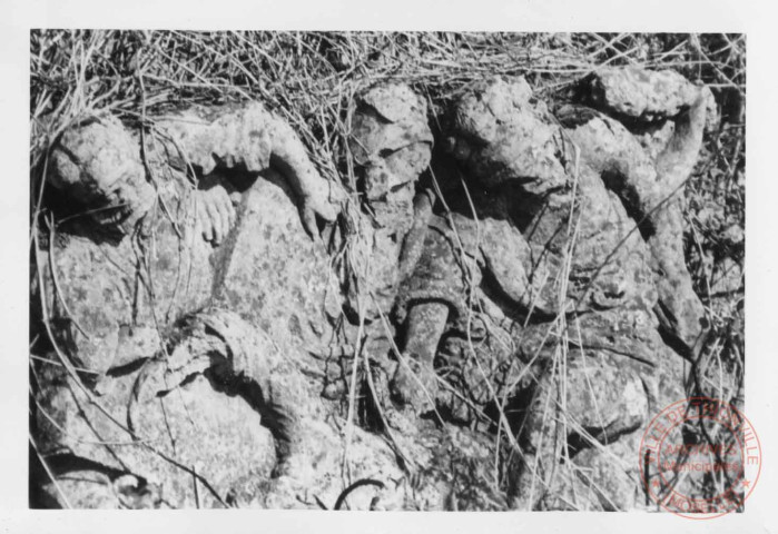 Station de chemin de croix du cimetière d'Usselskirch, 12 rue Chemin d'Usselskirch à Boust. Il reste 8 stations en 1966