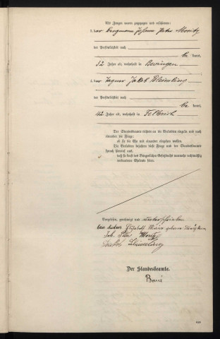 Registre d'état civil mariages (1910-1919)