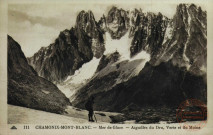 CHAMONIX-MONT-BLANC. - Mer de Glace. -Aiguilles du Dru, Verte et du Moine