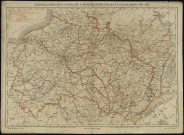 KARTOGRAPHISCHES PANORAMA VOM KRIEGSSCHAUPLATZ IN FRANKREICH 1870-1871