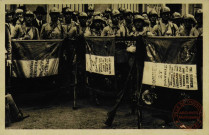 Funérailles Nationales du Maréchal Lyautey à Nancy le 02 août 1934 - Les drapeaux de la division de Fer