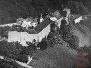 Vue aérienne des deux châteaux de Roussy-le-Bourg