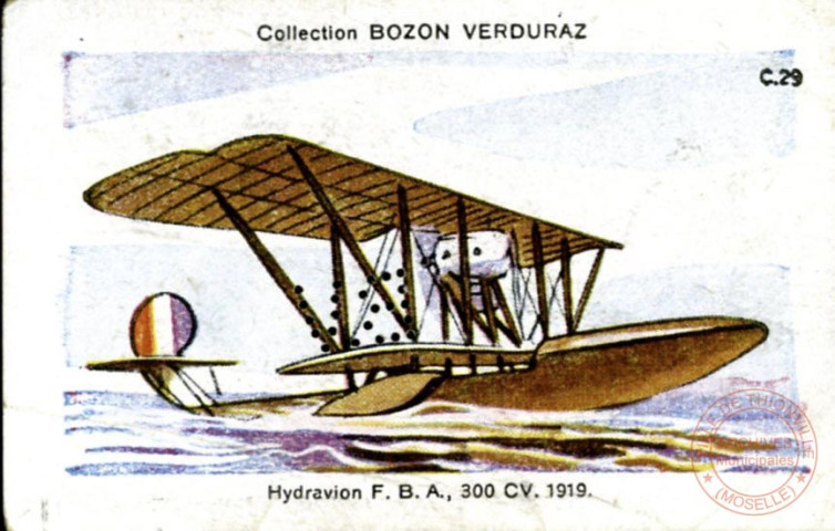 Hydravion F.B.A., 300 CV. 1919.