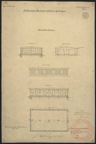 ARTILLERIEDEPOT-NEUBAUTEN ÖSTLICH VON GENTRINGEN.
