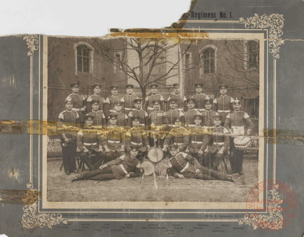 [Photo de groupe de la musique d'un régiment allemand non identifié]