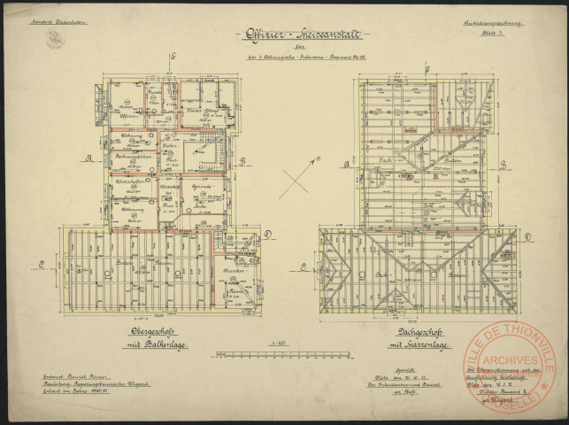 OFFIZIER-SPEISEANSTALT FÜR DAS 3. LOTHRINGISCHE INFANTERIE-REGIMENT N°135 IN DIEDENHOFEN. BLATT 3.