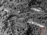 Vue aérienne du Hackenberg - Bloc tourelle de 135, casemate triple de 75