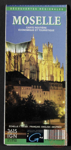 MOSELLE CARTE ROUTIERE ECONOMIQUE ET TOURISTIQUE