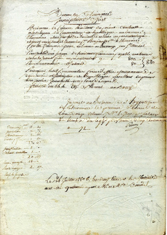 Acte de vente de terres au laboureur François Grosse et Marie Baué son épouse tous deux domiciliés à Beuvange-sous-Saint-Michel.