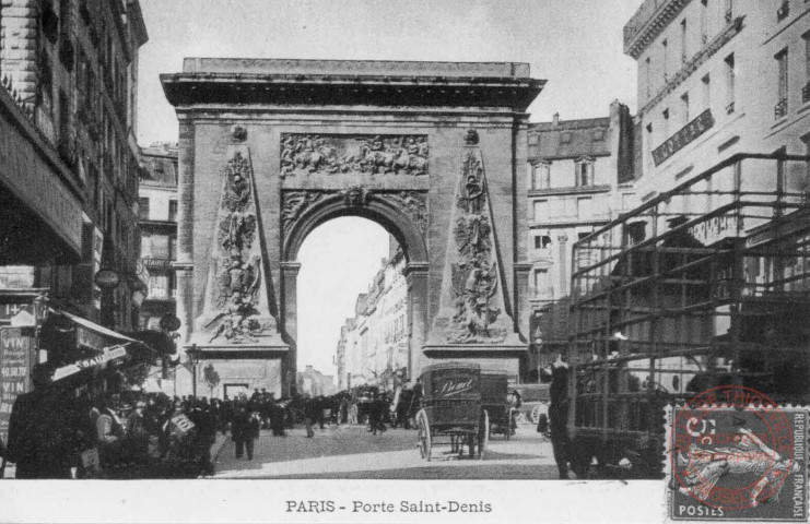 Cartes d'Autrefois (1890-1920) - Vues de Paris - Porte Saint-Denis