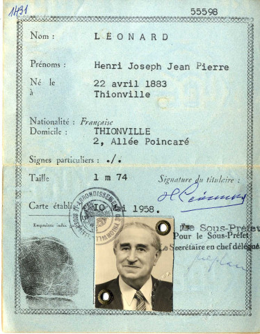 Carte d'identité (1958)