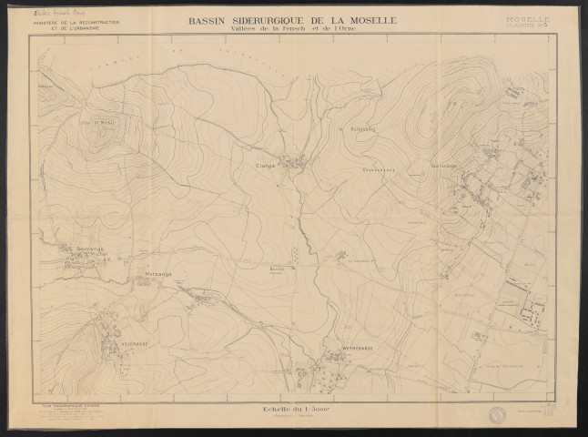 BASSIN SIDERURGIQUE DE LA MOSELLE VALLEES DE LA FENSCH ET DE L'ORNE. MOSELLE PLANCHE N°3