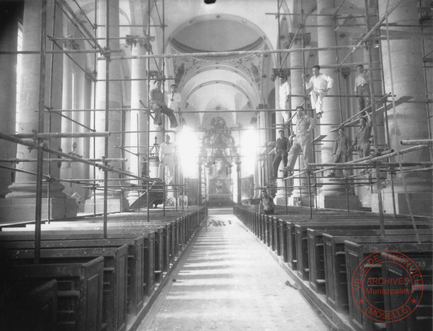 Travaux de ravalement intérieur de l'église Saint-Maximin