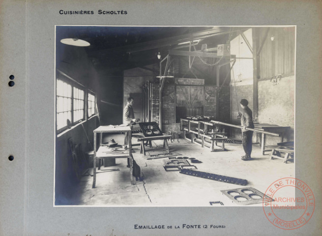 Etablissement E. Scholtès Thionville - Cuisinières Scholtès - Emaillage de la fonte (2 fours)
