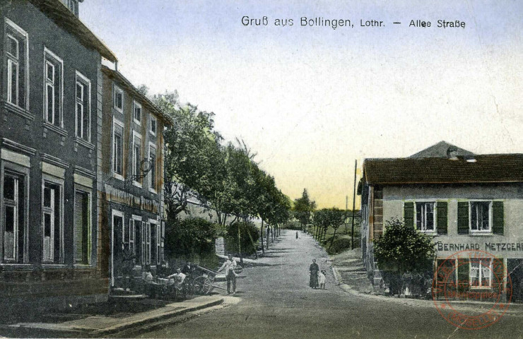 Gruss aus Böllingen, Lothr. - Allee Strasse