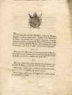 Arrêté de Charles-Antoine Chasset, comte d'empire, membre du Sénat-Conservateur, titulaire de la sénatorerie de Metz, pour les levées de la Circonscription et des Cohortes de la Garde Nationale.