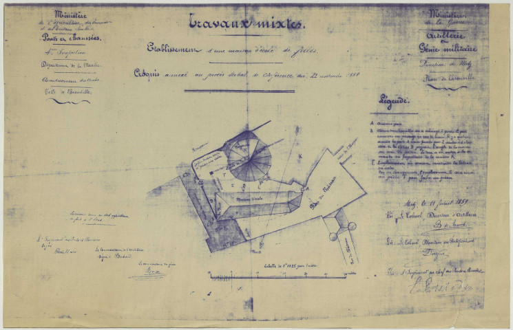 TRAVAUX MIXTES. ETABLISSEMENT D'UNE MAISON D'ECOLE DE FILLES