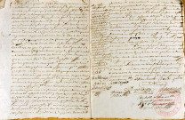 Bail de nef marchande qui reliait Thionville à Metz. Thionville, le 16/06/1707.