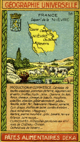 Géographie universelle - France, département de la Nièvre.