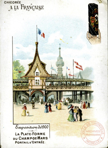 Exposition de 1900 - plate-forme du Champ-de-Mars, portail d'entrée