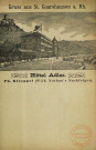 Gruss aus St Goarshausen a RH. Hôtel Adler