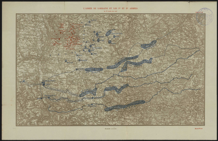 L'ARMEE DE LORRAINE ET LES 1RE ET IIe. ARMEES le 13 Août au soir. Carte N°26