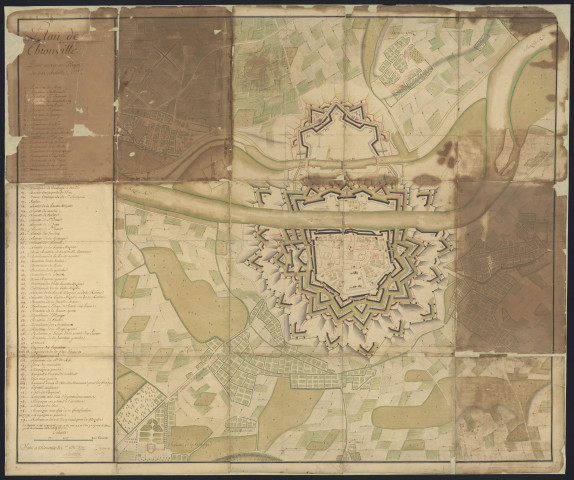 PLAN DE THIONVILLE POUR SERVIR AU PROJET DE 1751, FEUILLE 1ère