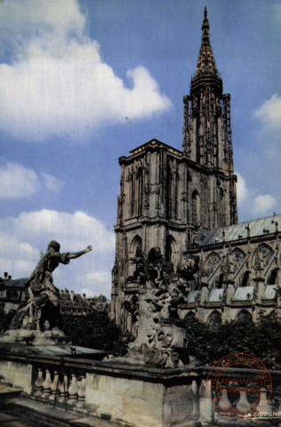 Strasbourg : La Cathédrale vue du Palais des Rohans