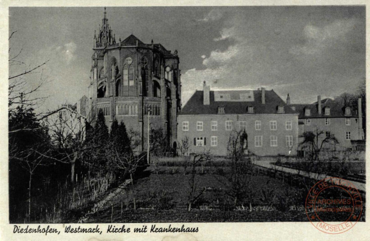 Diedenhofen, Westmarck, Kirche mit Krankenhaus