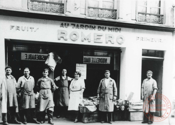 Roméro primeur "Au Jardin du Midi", 13 rue de Luxembourg en 1934.