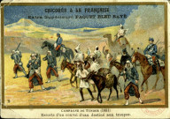 Campagne de Tunisie (1881). Escorte d'un convoi d'eau destiné aux troupes.