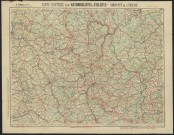 CARTE ROUTIERE POUR AUTOMOBILISTES & CYCLISTES NORD-EST DE LA FRANCE