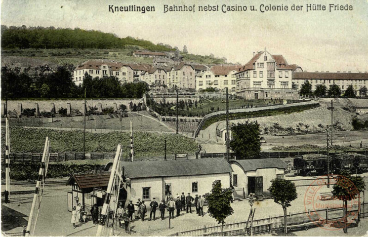 Kneuttingen - Bahnof nebst Casino u. Colonie der Hütte friede