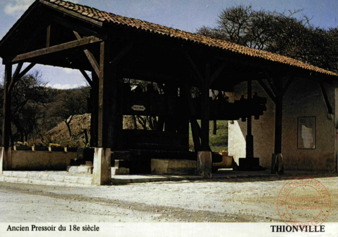 Thionville : Ancien Pressoir du 18e siècle au Crève-Coeur.