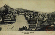 Pont-à-Mousson vers 1635 : (dessin de H.C.)