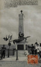 MARS-LA-TOUR - Monument érigé le 16 Août 1909 en haut de la Cuve, par l'Oeuvre de Mars-la-Tour, en souvenir de la prise du drapeau du 3e régiment Westphalien par le sous-lieutenant Chabal, du 57e régiment d'infanterie, et à la mémoire du Général Brager, des officiers et soldats du corps Ladmirault, de la 1ere Division du Général Courtot de Cissey et des 2e Division du Général Grenier et en souvenir des cambattants allemands morts en défendant leur drapeau.